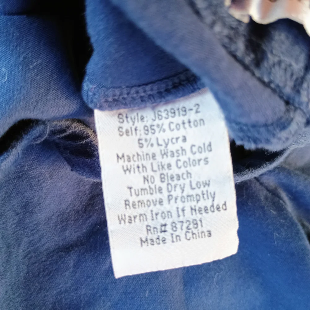 Johnny Was Blue Leggings with Pink Floral Embroidery Sz PXL - Picture 7 of 9